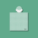 Poncho enfant damier vert – doux & pratique