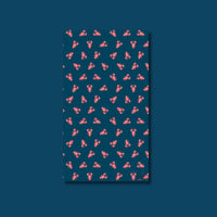 Serviette bleu marine motif langouste Paolo – Microfibre antisable
