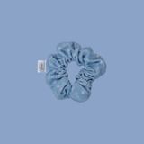 Chouchou bleu motifs vagues palmiers