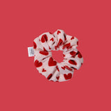 Chouchou motif coeur rouge microfibre éponge Tropesa