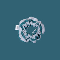 Chouchou rayé vert microfibre éponge Tropesa