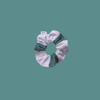 Chouchou vert et blanc microfibre Tropesa