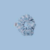 Chouchou vichy bleu microfibre éponge Tropesa