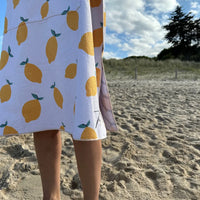 Poncho adulte citron microfibre 