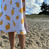 Poncho adulte citron microfibre 