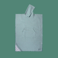 Poncho adulte damier vert – microfibre anti-sable