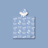 Poncho enfant bleu à motif