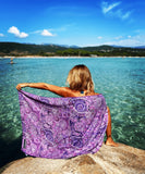 Serviette de plage anti-sable en microfibres recyclées