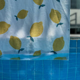 Serviette de plage Microfibre gaufrée antisable citron jaune