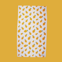 Serviette de plage citron Isaure – Microfibre gaufree antisable