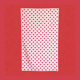 Serviette de plage microfibre compacte et séchage ultra rapide motifs coeurs Victoire