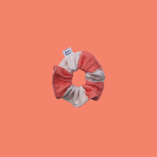 chouchou rayé corail et blanc Charlie