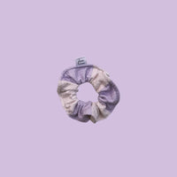 chouchou raye violet et blanc Rachel