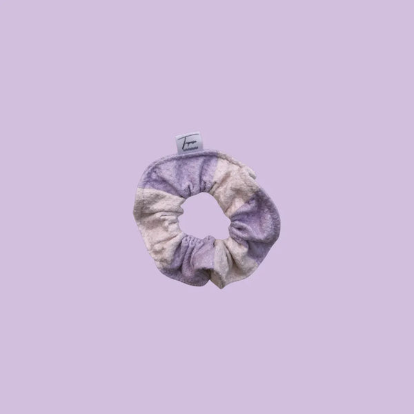 chouchou raye violet et blanc Rachel