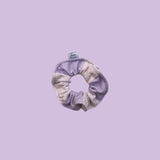 chouchou raye violet et blanc Rachel