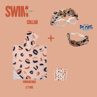 pack poncho enfant colette lunettes waterplops motif léopard