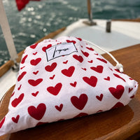 pochon motifs coeur rouge 
