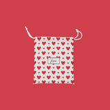 pochon pour serviette de plage microfibre motifs coeurs Victoire