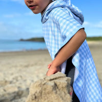 poncho-plage-enfant-garçon-bleu