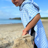 poncho-plage-enfant-garçon-bleu