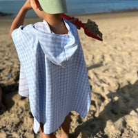 poncho-plage-enfant-vichy-bleu