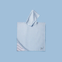 poncho enfant vichy bleu anti sable