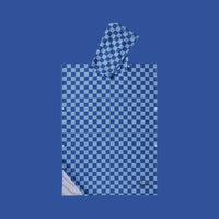 poncho junior damier bleu