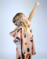 poncho microfibre gaufré lunettes de piscine motif léopard