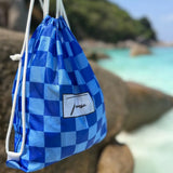 sac a dos damier bleu Tropesa