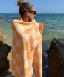 Serviette de plage anti-sable en microfibres recyclées