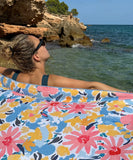 Serviette de plage anti-sable en microfibres recyclées