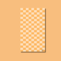 serviette plage damier jaune Raphie