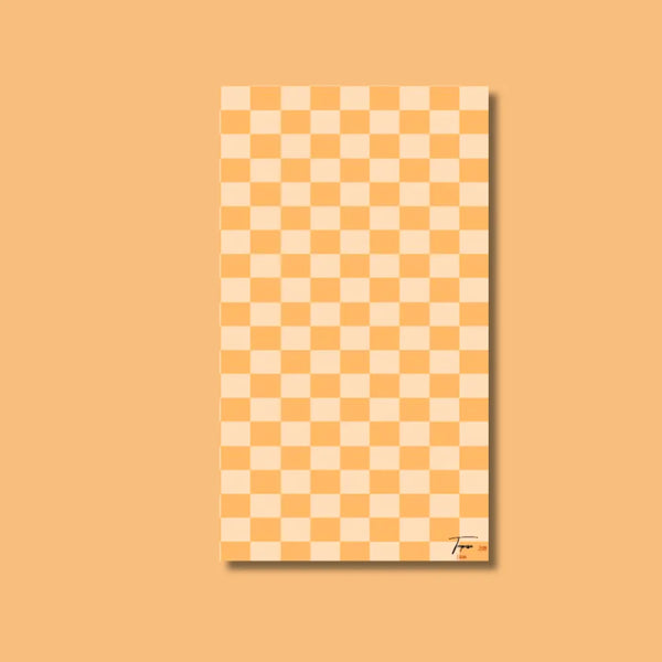 serviette plage damier jaune Raphie