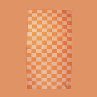 serviette plage damier jaune Raphie