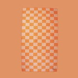 serviette plage damier jaune Raphie